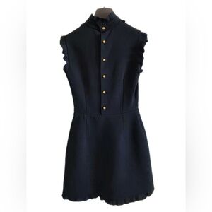 🚩steal Miu Miu black Mini Dress with Gold Buttons